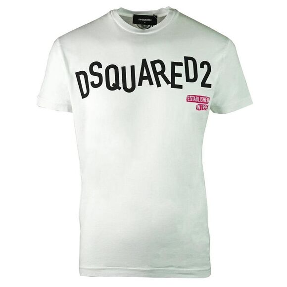 DSquared2 Unisex Adult Distorted Logo Cool Fit T-Shirt / White
